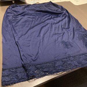 Vintage Navy Slip Skirt